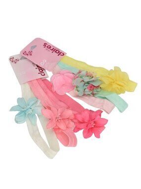 New Claire's Club Girls Hair Accessories Headwrap Headband Flowers Lot of 6